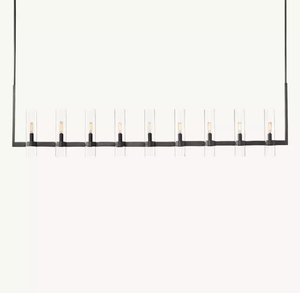Ravelle Linear Chandelier 73" – Glass LED