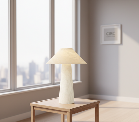 Mycena Round Stone Table Lamp