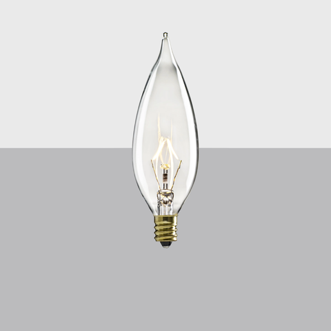 Flame Tip Candelabra Bulbs 25W | E12 Set of 6