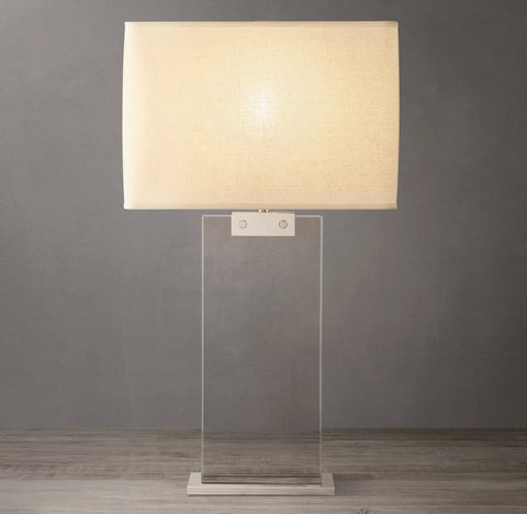 Rectangular Column Crystal Table Lamp