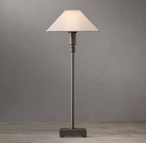 Pyramid Linen Shade Telescoping Table Lamp