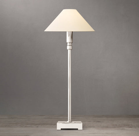 Pyramid Linen Shade Telescoping Table Lamp