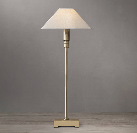 Pyramid Linen Shade Telescoping Table Lamp
