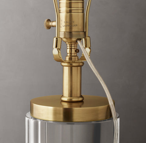 Cylindrical Column Crystal Table Lamp