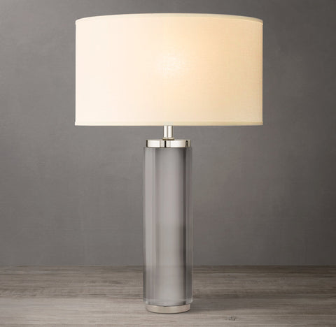 Cylindrical Column Crystal Table Lamp