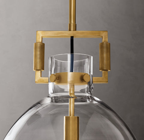 Artisan Blown Glass Pendant – Luxury Metal Light