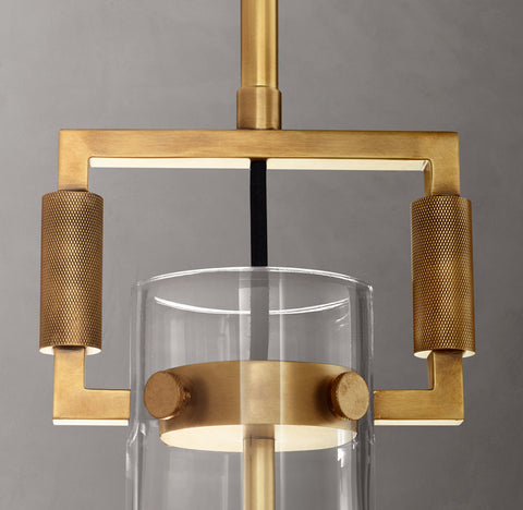 Machinist Glass Cylinder Pendant Light