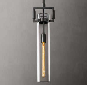 Machinist Glass Cylinder Pendant Light