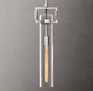 Machinist Glass Cylinder Pendant Light