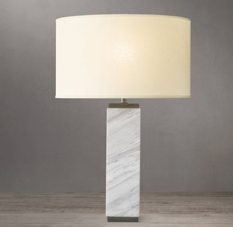 Square Column Marble Table Lamp
