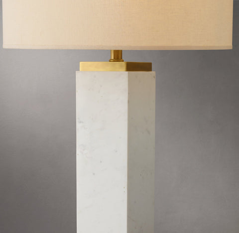 Square Column Marble Table Lamp