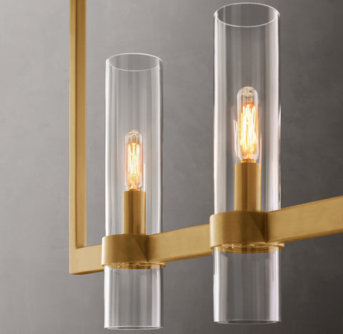 Ravelle Linear Chandelier 59" – Glass Light