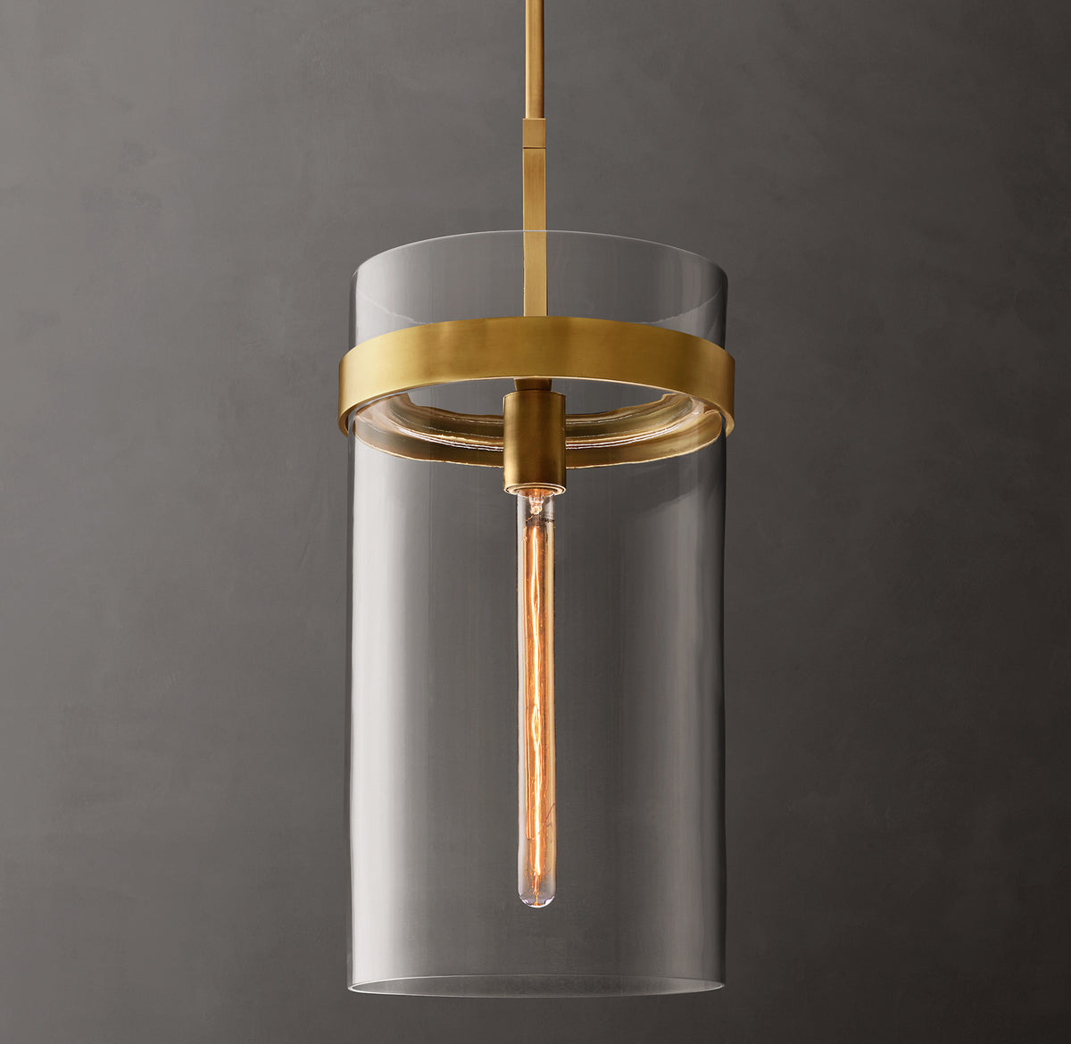Luxury Hand-Blown Glass Pendant Light – Ravelle 10" with Steel Frame