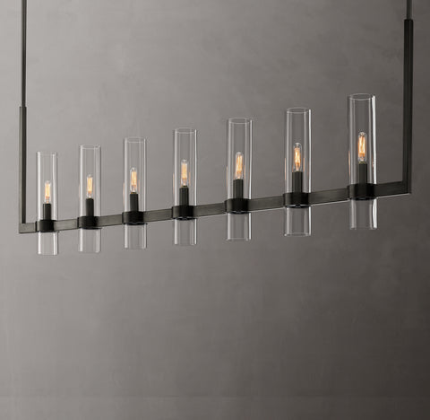 Ravelle Linear Chandelier 59" – Glass Light