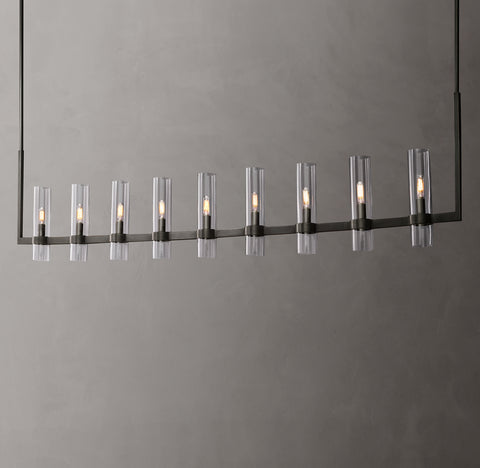 Ravelle Linear Chandelier 73" – Glass LED