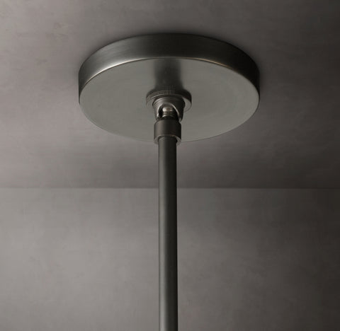 Luxury Hand-Blown Glass Pendant Light with Steel & Aluminum Frame