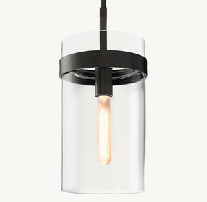 Luxury Hand-Blown Glass Pendant Light with Steel & Aluminum Frame