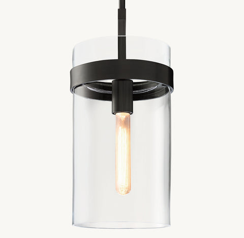 Luxury Hand-Blown Glass Pendant Light with Steel & Aluminum Frame