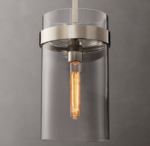 Luxury Hand-Blown Glass Pendant Light with Steel & Aluminum Frame