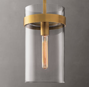 Luxury Hand-Blown Glass Pendant Light with Steel & Aluminum Frame