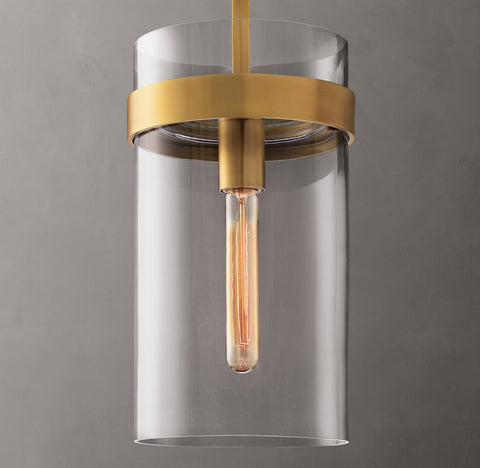 Luxury Hand-Blown Glass Pendant Light with Steel & Aluminum Frame