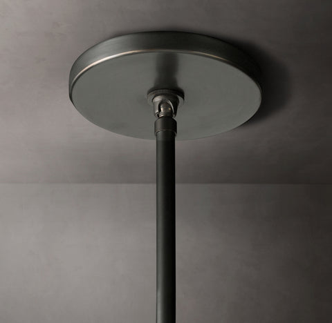 Luxury Hand-Blown Glass Pendant Light – Ravelle 10" with Steel Frame