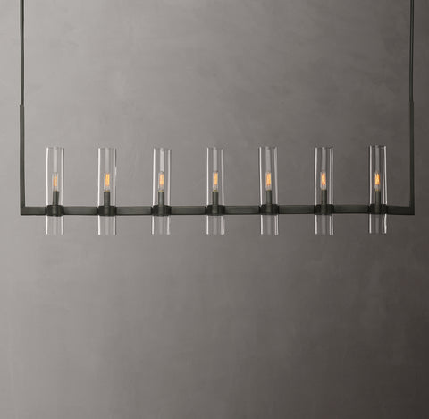 Ravelle Linear Chandelier 59" – Glass Light