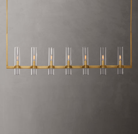 Ravelle Linear Chandelier 59" – Glass Light