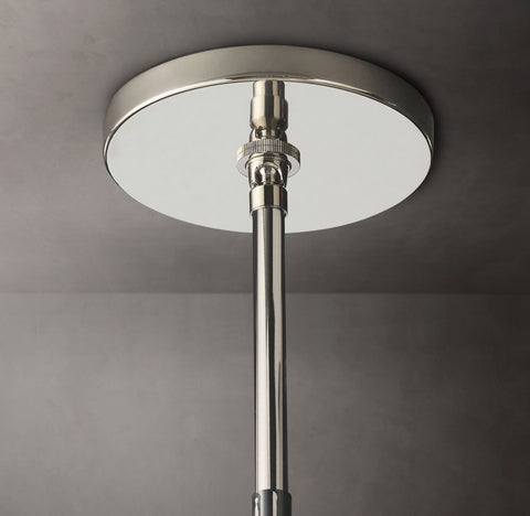Glass Pendant Light – Ravelle 12" with Steel Frame