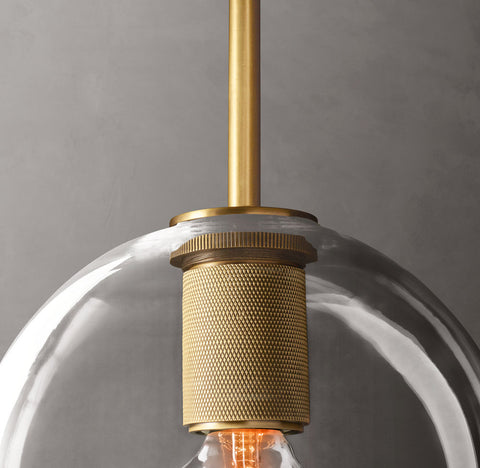 Utilitaire Globe Shade Pendant – Aluminum & Glass