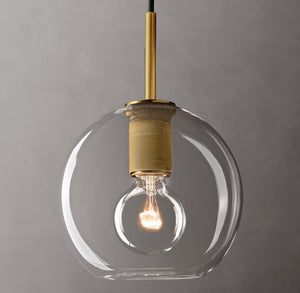 Utilitaire Globe Shade Pendant – Aluminum & Glass
