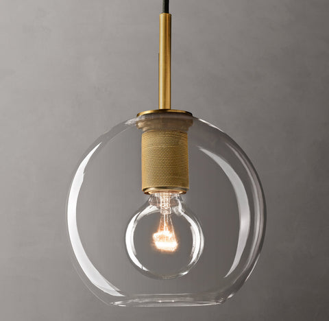 Utilitaire Globe Shade Pendant – Aluminum & Glass