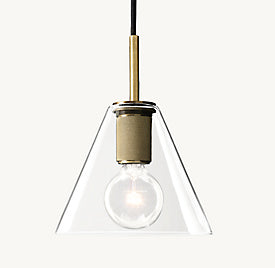 Utilitaire Funnel Pendant – Aluminum & Glass