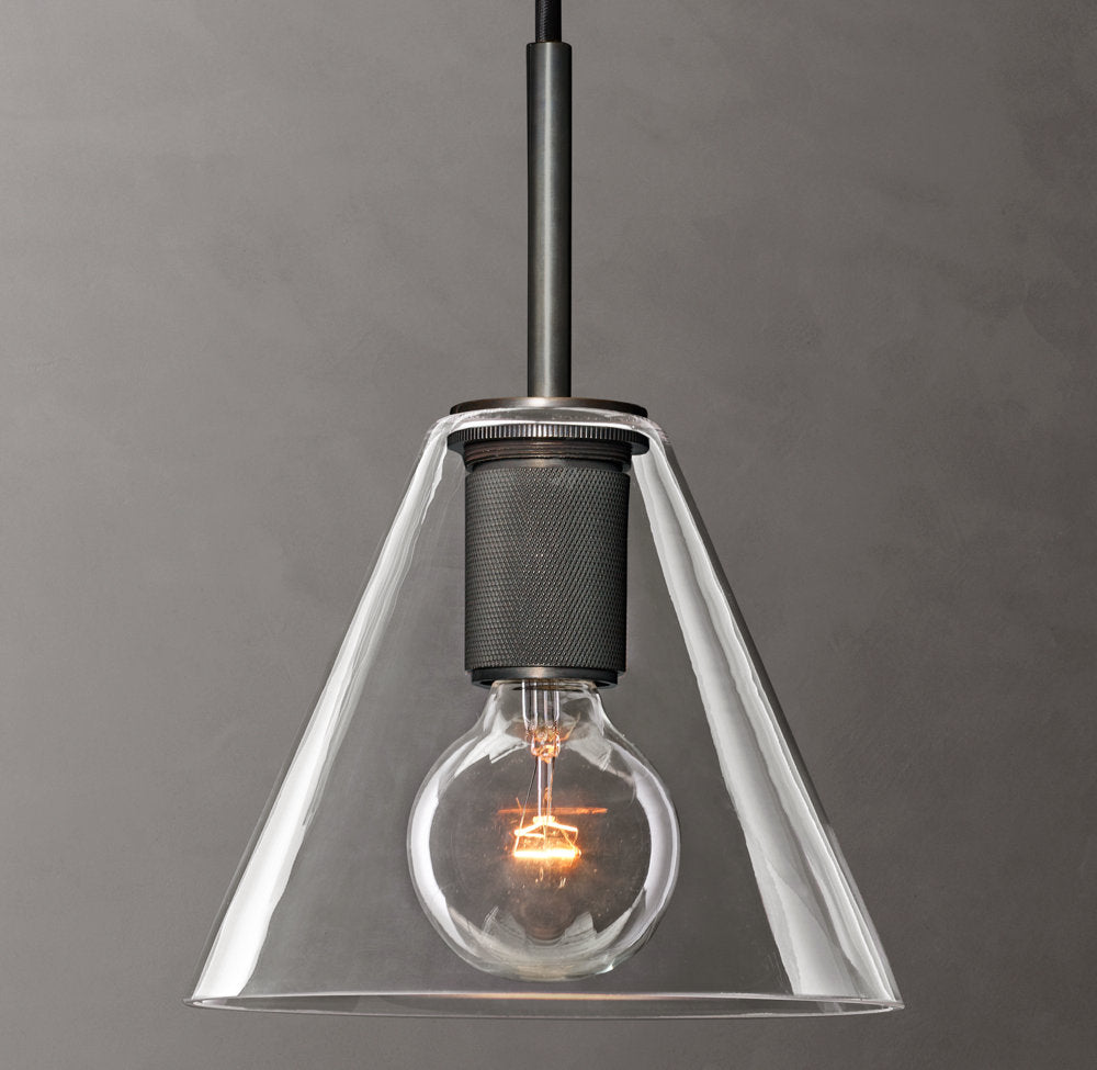 Utilitaire Funnel Pendant – Aluminum & Glass