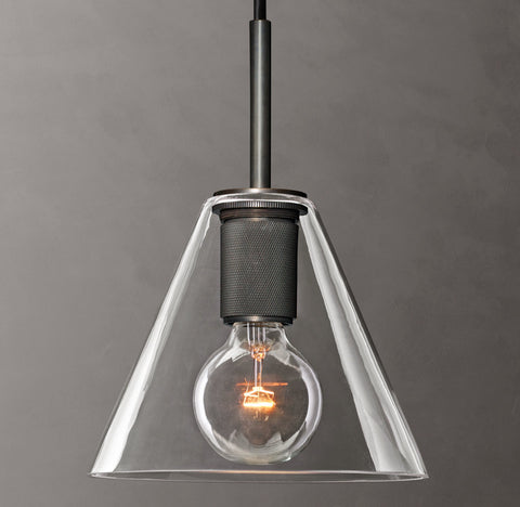 Utilitaire Funnel Pendant – Aluminum & Glass