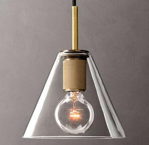Utilitaire Funnel Pendant – Aluminum & Glass