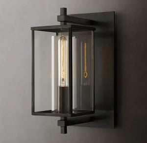 Devaux Square Sconce | Luxury Brass & Crystal Wall Light