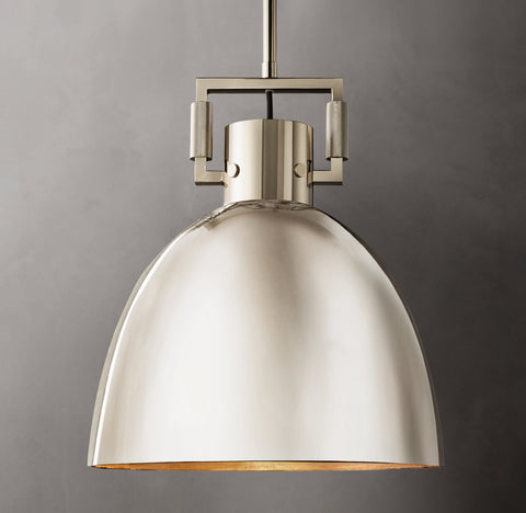 Machinist Metal Cloche Pendant – Brass & Nickel