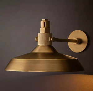 Condorcet Metal Shade Sconce | Handcrafted Brass Wall Light