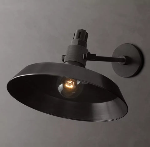 Condorcet Metal Shade Sconce | Handcrafted Brass Wall Light