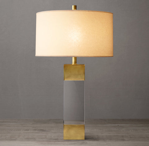 Alba Crystal Block Table Lamp