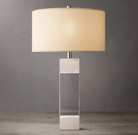 Alba Crystal Block Table Lamp