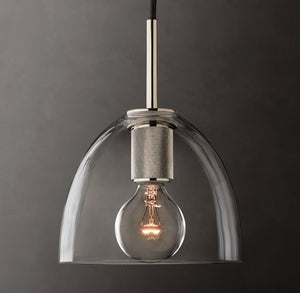 Utilitaire Cloche Pendant – Aluminum & Glass