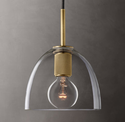Utilitaire Cloche Pendant – Aluminum & Glass