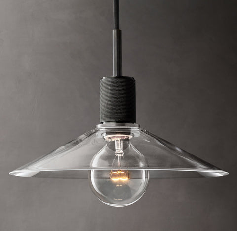 Utilitaire Glass Slope Shade Pendant Light