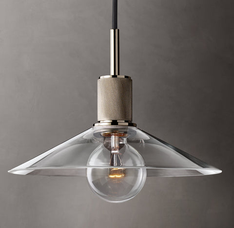 Utilitaire Glass Slope Shade Pendant Light