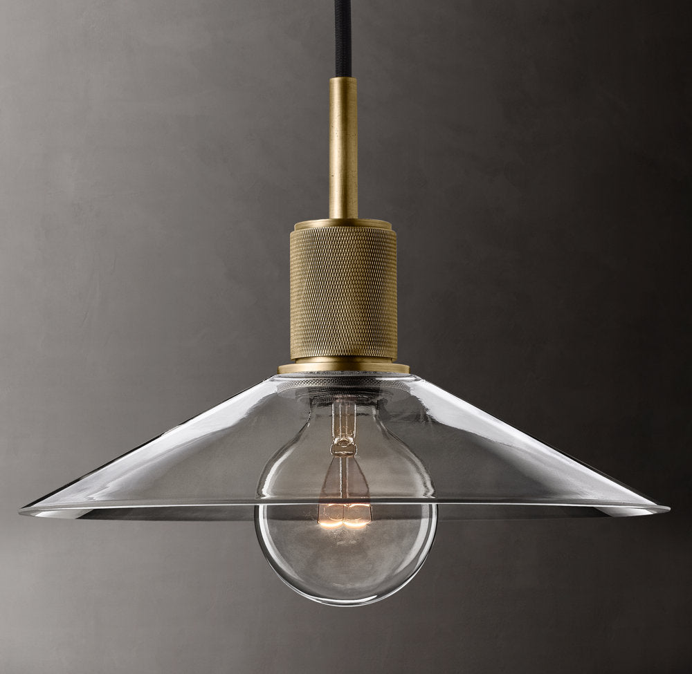 Utilitaire Glass Slope Shade Pendant Light
