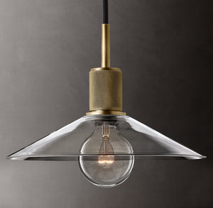 Utilitaire Glass Slope Shade Pendant Light