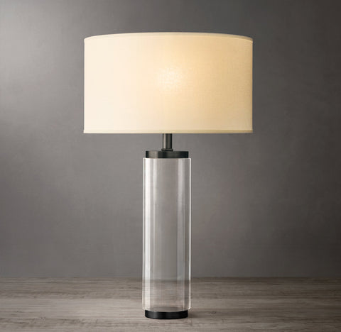 Cylindrical Column Crystal Table Lamp