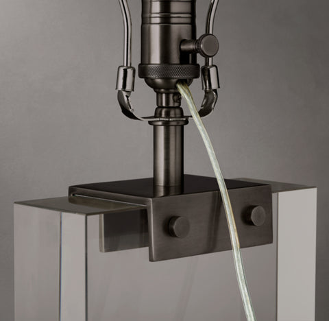 Rectangular Column Crystal Table Lamp